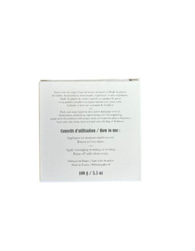 Exfoliating body care soap with grape seeds