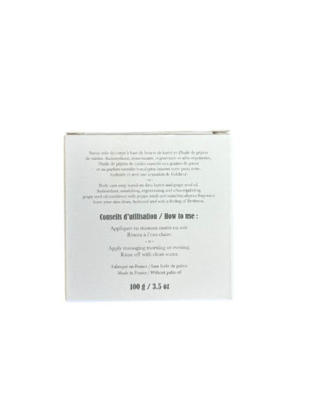 Exfoliating body care soap with grape seeds