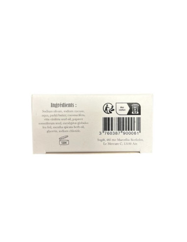 Exfoliating body care soap with grape seeds