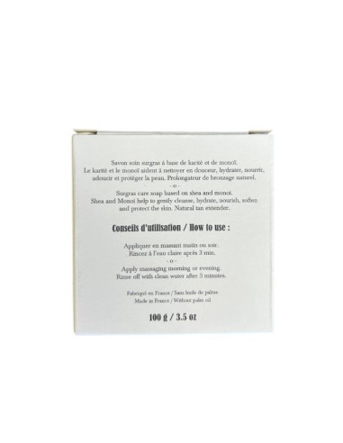 Nourishing facial care soap with monoï