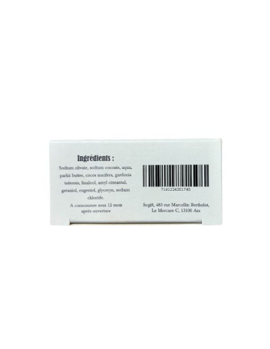 Nourishing facial care soap with monoï