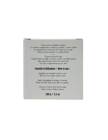 Purifying facial care soap with activated plant charcoal