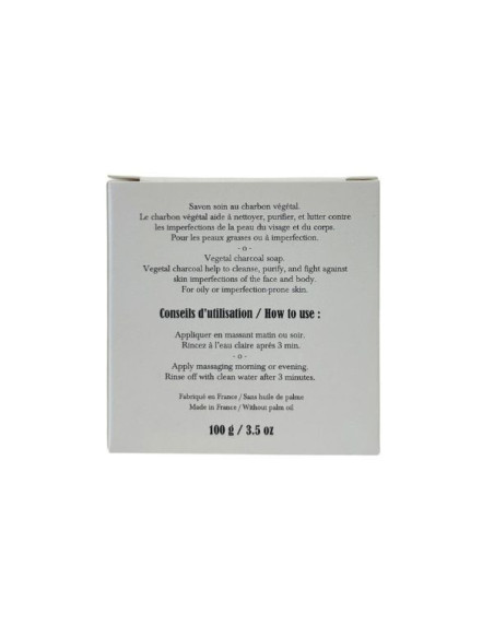 Purifying facial care soap with activated plant charcoal