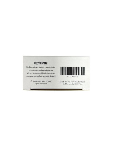Purifying facial care soap with activated plant charcoal