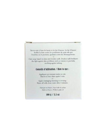 Soothing facial care soap with donkey milk