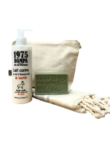 Moisturizing body care set – Body milk, Marseille soap