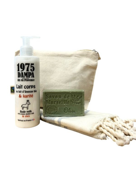 Moisturizing body care set – Body milk, Marseille soap