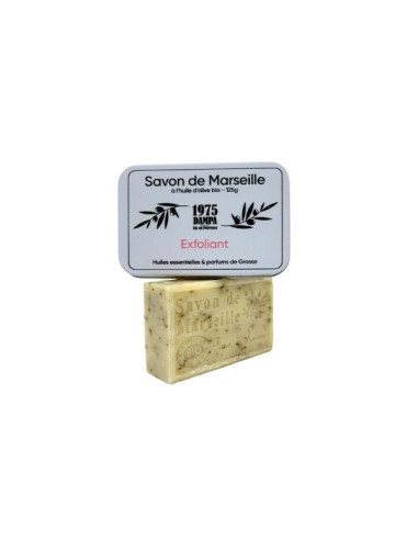 Savon de Marseille parfumé au pépin de raisin et boite métal