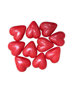 Lot de 10 savons décoratifs coeur avec sac coton 2