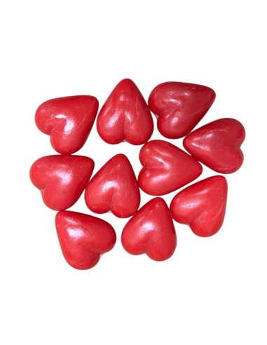 Lot de 10 savons décoratifs coeur avec sac coton