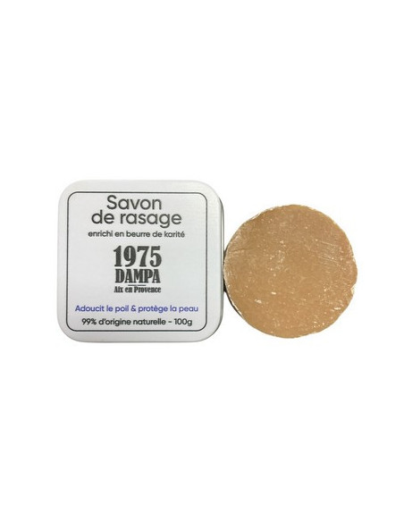 Shea shaving soap with metal tin