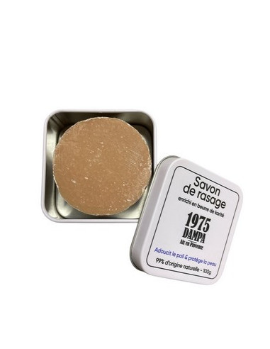 Shea shaving soap with metal tin