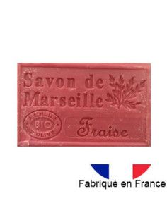 Savon de Marseille solide parfumé à la fraise, 125g
