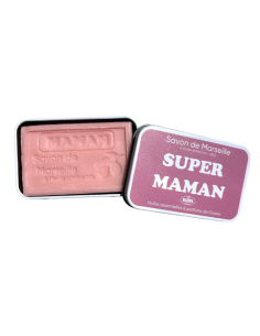Sapone di Marsiglia "Maman" e scatola in metallo "Super Maman".