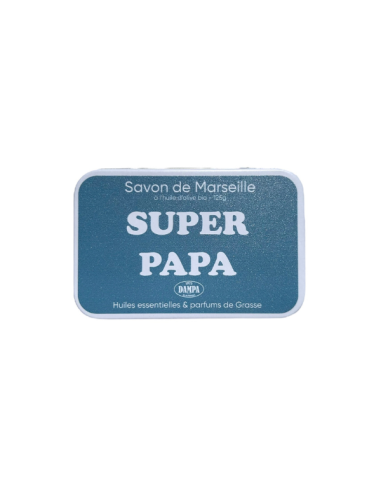 "Papa" Marseille soap and "Super Papa" metal box
