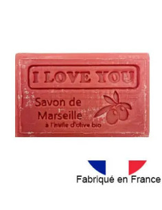 Savon de Marseille solide "I love you" parfum passion - 125g