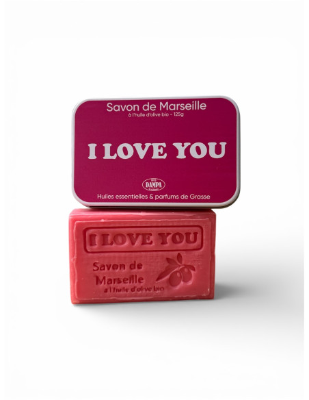 "Je t'aime" Marseille soap and metal box