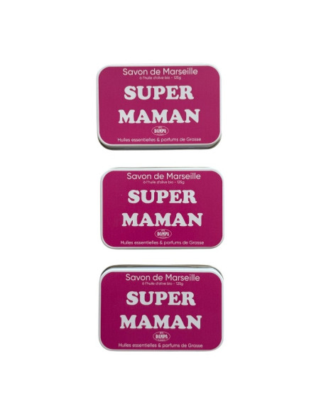 "Maman" Marseille soap and "Super Maman" metal box