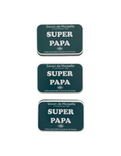 Sapone di Marsiglia "Papa" e scatola in metallo "Super Papa".
